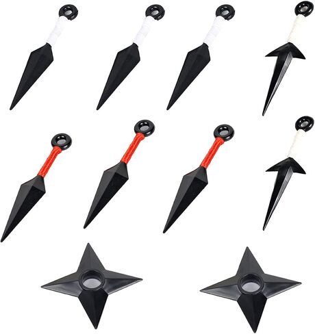 مجموعة Ninja Cosplay Kunai مكونة من 10 قطع من زي النينجا البلاستيكي in Saudi Arabia