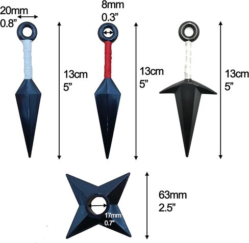 مجموعة Ninja Cosplay Kunai مكونة من 10 قطع من زي النينجا البلاستيكي in Saudi Arabia