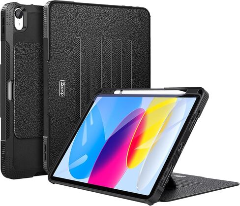 ZtotopCases for New iPad 10th Generation Case 10.9 Inch 2022, [6 Magnetic Stand + Pencil Holder + Auto Wake/Sleep] Full Body Protective Cover Case for iPad 10.9" 10th Gen, Black in Kuwait