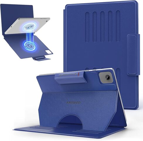 حافظة جلدية مغناطيسية للكمبيوتر اللوحي مقاس 9.5 بوصة - 10.5 بوصة من Ambison، غطاء حماية قابل للطي لجهاز 9.5 9.7 10.1 10.2 10.5 بوصة Android الذي يعمل باللمس، يدعم زوايا عرض متعددة، حامل أقلام رصاص - أسود in Kuwait