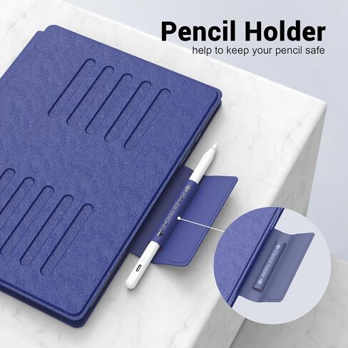 حافظة جلدية مغناطيسية للكمبيوتر اللوحي مقاس 9.5 بوصة - 10.5 بوصة من Ambison، غطاء حماية قابل للطي لجهاز 9.5 9.7 10.1 10.2 10.5 بوصة Android الذي يعمل باللمس، يدعم زوايا عرض متعددة، حامل أقلام رصاص - أسود in Kuwait