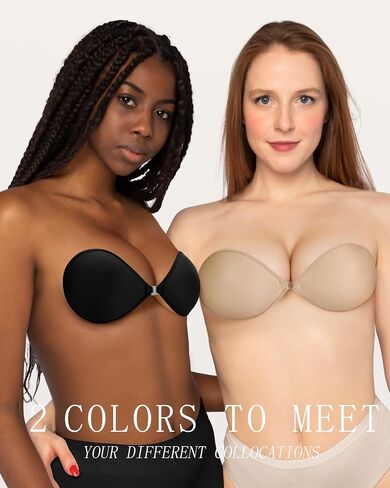 Sticky Bra 2 Pairs - Invisible Backless Strapless Bras, Sticky Boobs for Women Push Up, Adhesive Bra with Nipple Covers in Saudi Arabia