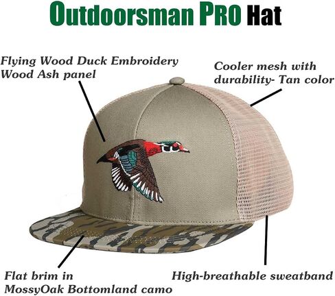 قبعة أداء شبكية قابلة للتنفس من EDTREK Outdoorsman Pro Trucker - قبعة ذات حافة مسطحة in Kuwait