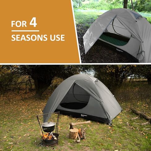 Bessport Camping Tent 1/2/3/4 Person Tent Waterproof Two Doors Backpacking Tent Easy Setup Lightweight for Outdoor, Hiking Mountaineering Travel in Kuwait