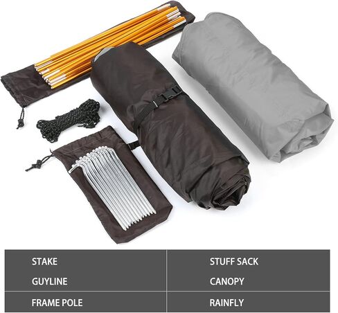 Bessport Camping Tent 1/2/3/4 Person Tent Waterproof Two Doors Backpacking Tent Easy Setup Lightweight for Outdoor, Hiking Mountaineering Travel in Kuwait
