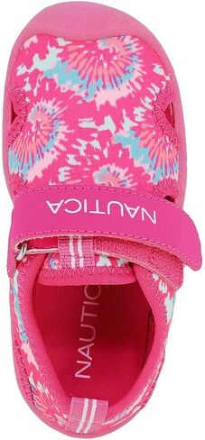 حذاء مائي واقي من Nautica Kids، صندل رياضي مغلق من الأمام للأولاد والبنات - Kettle Gulf-Pink Blue Tie Dye مقاس 11 in Saudi Arabia