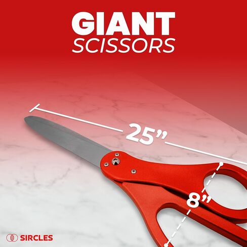 Grand Opening Ribbon Cutting Ceremony Kit - 25" Giant Scissors, 5yd of 4" Wide Ribbon, 10ft Banner, 8 Red & 8 White Balloons, 19 ft Banner Rope, 2 Rolls Balloon Ribbon - Grand Opening Kit in Saudi Arabia