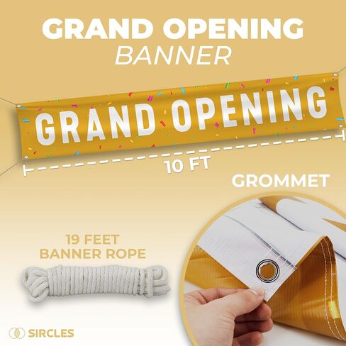 Grand Opening Ribbon Cutting Ceremony Kit - 25" Giant Scissors, 5yd of 4" Wide Ribbon, 10ft Banner, 8 Red & 8 White Balloons, 19 ft Banner Rope, 2 Rolls Balloon Ribbon - Grand Opening Kit in Saudi Arabia