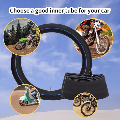 أنابيب داخلية للدراجات النارية مقاس 2.50/2.75-17 بوصة 70/100-17 لهوندا CRF125/CRF150/CR85، وسوزوكي DRZ125/RM85، وCoolster، وTaoTao، و110cc، و125cc، و140cc، والدراجات الترابية، والدراجات البخارية، والدراجات البخارية والمزيد (2 علية) in Kuwait