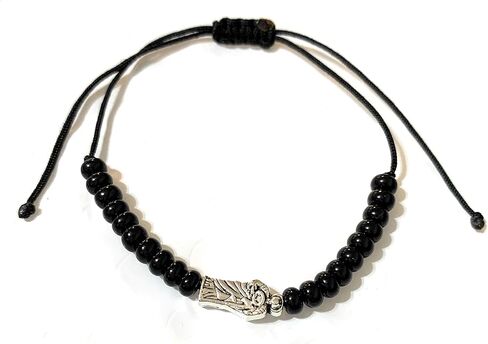 Black Saint Jude Thread Bracelet Pulsera Negra de hilo de San Judas Tadeo in Kuwait