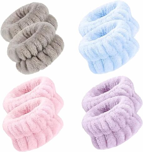 Wristbands for Washing Face, Wrist Towels Face Wash Bands Absorbent Wrist Wash Bands, Microfiber Spa Wristbands Wrist Towels for Washing Face,Wash Wrist-Band Wrist Towel for Women Girls (8PCS) in Saudi Arabia