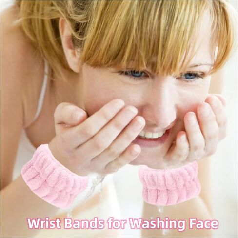 Wristbands for Washing Face, Wrist Towels Face Wash Bands Absorbent Wrist Wash Bands, Microfiber Spa Wristbands Wrist Towels for Washing Face,Wash Wrist-Band Wrist Towel for Women Girls (8PCS) in Saudi Arabia