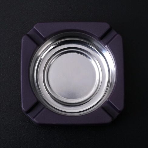 Black Square Portable Ash Tray For Cigarettes and Cigar, Stainless Steel Tabletop Ash Container For Indoor/Outdoor, Patio Home Office Use, Desktop Smoking Ash Tray for Home Offic Ashtrays, Cigar Cases in Saudi Arabia