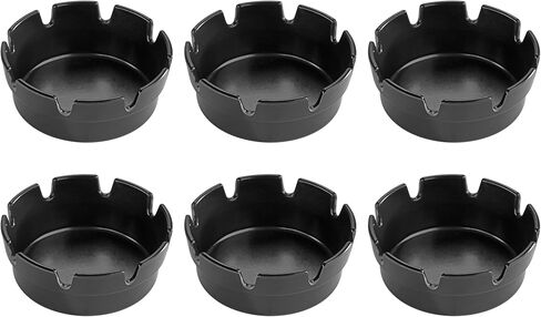 New Star Foodservice 22735 Bakelite Ashtray, Set of 6, 4", Black in Saudi Arabia