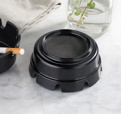 New Star Foodservice 22735 Bakelite Ashtray, Set of 6, 4", Black in Saudi Arabia