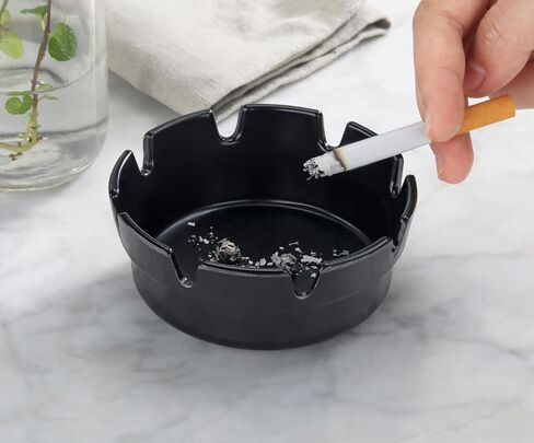 New Star Foodservice 22735 Bakelite Ashtray, Set of 6, 4", Black in Saudi Arabia