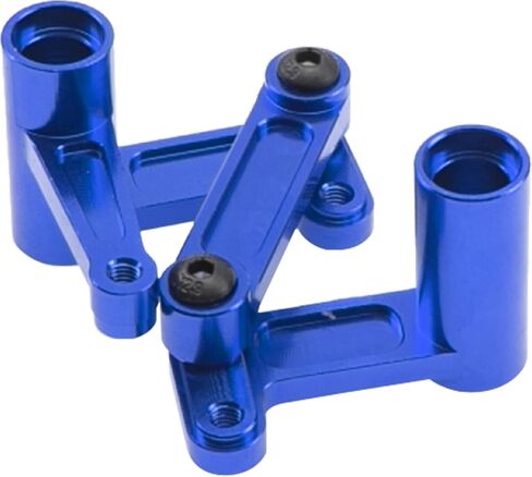 Aluminum Steering Bellcranks Drag Link Parts w/Ball Bearings Upgrade Part #3743 Compatible with Traxxas Slash 2WD Rustler VXL Bandit 1/10 RC Car (Blue) in Saudi Arabia
