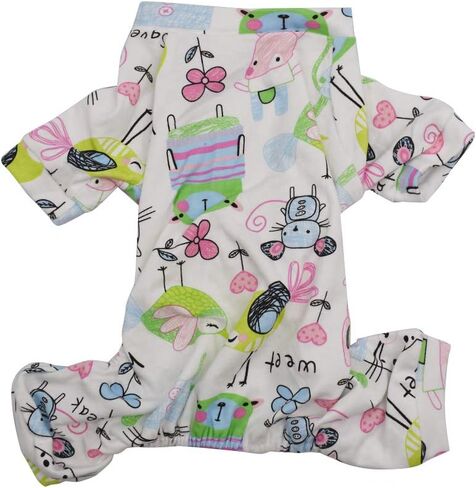 بيجامة قطنية للكلاب مكونة من قطعتين، بدلة مريحة للكلاب، قميص للحيوانات الأليفة (M) in Kuwait