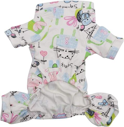 بيجامة قطنية للكلاب مكونة من قطعتين، بدلة مريحة للكلاب، قميص للحيوانات الأليفة (M) in Kuwait