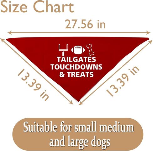 JXGZSO 1 Piece Football Dog Bandana Fall Dog Bandana Cute Fall Bandana Dog Football Bandana (TAILGATES Dog) in Saudi Arabia
