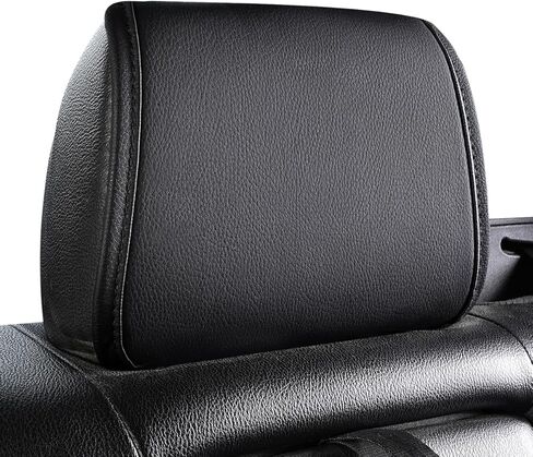 أغطية مقاعد من الجلد الصناعي مجموعة كاملة، بديل لشاحنات بيك اب F150 2010-2023 وF250 F350 F450 2017-2023 أسود-أحمر in Kuwait