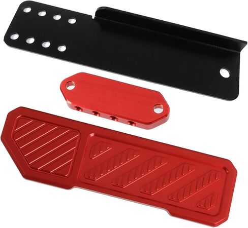 دواسة ميتة - دواسة قدم للسائق متوافقة مع 2018-2022 Jeep Wrangler JL 4XE Gladiator JT، قابلة للتعديل، بدون حفر، أحمر in Saudi Arabia
