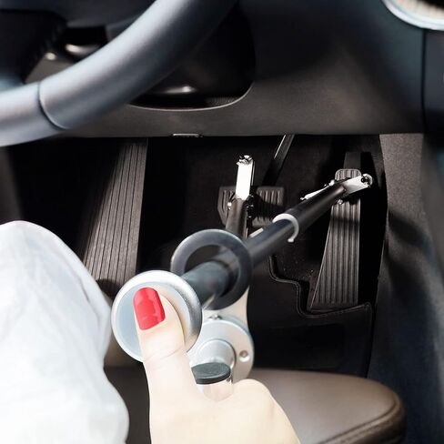 Portable Hand Controls for Disabled Drivers Car Driving Temporary or Permanent Disability Handicap, All Metal Silver in Kuwait