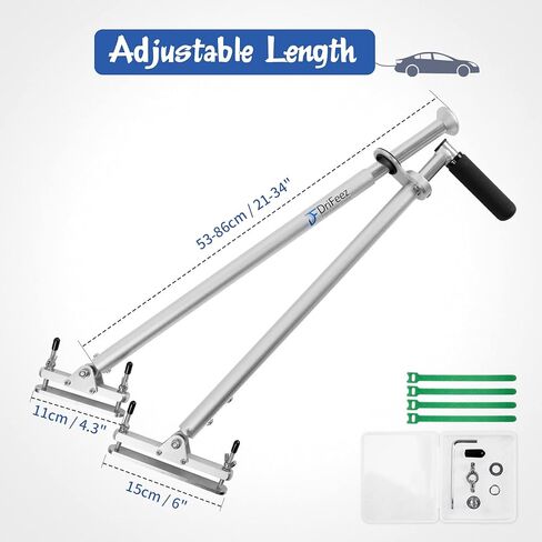 Portable Hand Controls for Disabled Drivers Car Driving Temporary or Permanent Disability Handicap, All Metal Silver in Kuwait