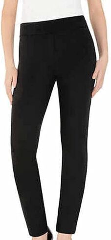 Ladies' Comfort fit Sits at Waist Slim Leg Stretch Pull On Pant (Black, Medium) in Saudi Arabia
