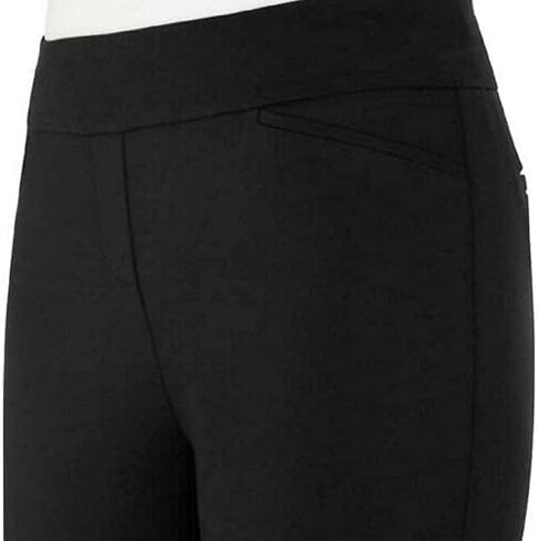 Ladies' Comfort fit Sits at Waist Slim Leg Stretch Pull On Pant (Black, Medium) in Saudi Arabia