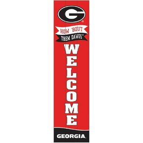 NCAA University of Georgia Wood Porch Leaner, 47" College Sports Porch Sign, Collegiate Team Welcome Board Signs Outdoor for Front Door Yards in Kuwait