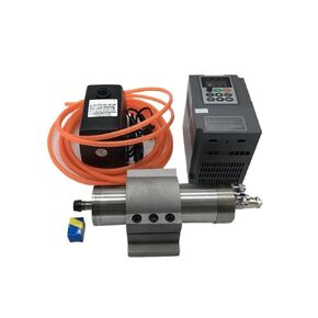 5.5kw 220v ER25 24000 دورة في الدقيقة 125 مم محرك مغزل مبرد بالمياه + 5.5kw VFD + 75W مجموعة مضخة المياه in Kuwait