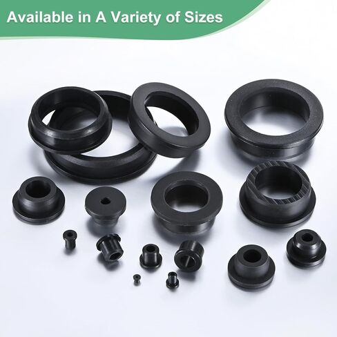 2-Pack 2-1/4 Inch Drill Hole, 1-3/4 Inch ID Silicone Rubber Grommets for Wiring, Wire Cable, Hole Plugs, Automotive, Firewall, Desk, Water Pipe, Hydroponic [Black] in Kuwait