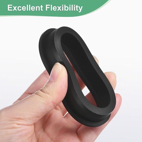 2-Pack 2-1/4 Inch Drill Hole, 1-3/4 Inch ID Silicone Rubber Grommets for Wiring, Wire Cable, Hole Plugs, Automotive, Firewall, Desk, Water Pipe, Hydroponic [Black] in Kuwait