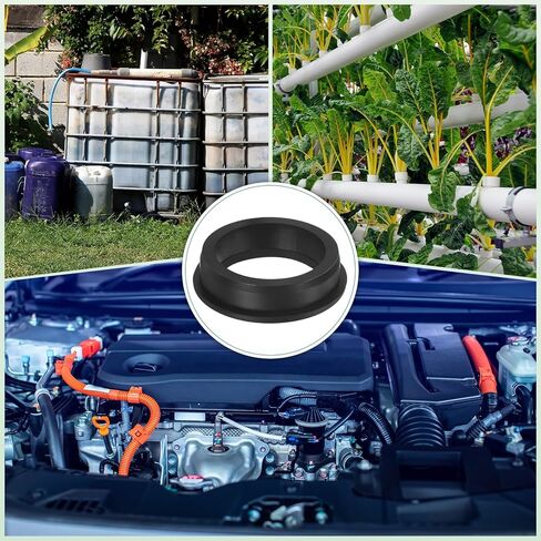 2-Pack 2-1/4 Inch Drill Hole, 1-3/4 Inch ID Silicone Rubber Grommets for Wiring, Wire Cable, Hole Plugs, Automotive, Firewall, Desk, Water Pipe, Hydroponic [Black] in Kuwait