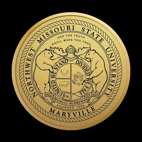 Northwest Missouri State University 10" w x 8" h Diploma Frame - Fits a bachelor's - Gold Engraved Medallion Diploma Frame - Cherry Moulding with Black and Tartan Green Matting in Saudi Arabia