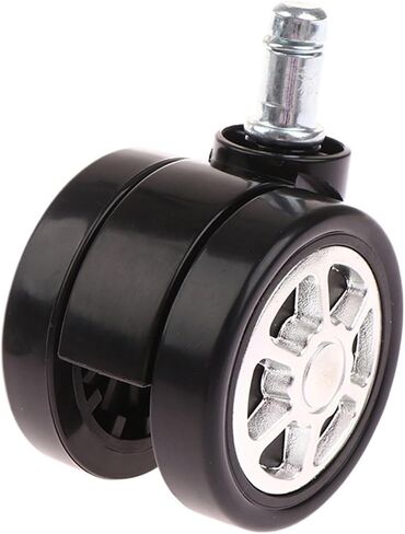 1pcs Office Chair Caster Wheels 60mm Swivel Rubber Caster Wheels Replacement Soft Safe Rollers Furniture Hardware(B) in Kuwait