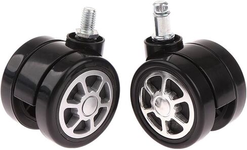 1pcs Office Chair Caster Wheels 60mm Swivel Rubber Caster Wheels Replacement Soft Safe Rollers Furniture Hardware(B) in Kuwait