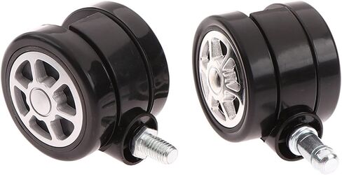 1pcs Office Chair Caster Wheels 60mm Swivel Rubber Caster Wheels Replacement Soft Safe Rollers Furniture Hardware(B) in Kuwait