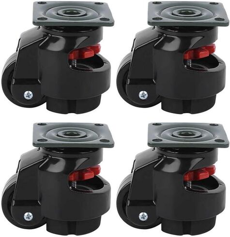 4Pcs Adjustable Level Casters Heavy Duty Industrial Roller Wheel Leveling Caster Wheels for Moving Work Tables Weld Table in Saudi Arabia