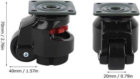 4Pcs Adjustable Level Casters Heavy Duty Industrial Roller Wheel Leveling Caster Wheels for Moving Work Tables Weld Table in Saudi Arabia