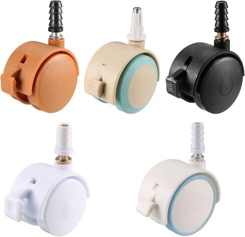 1-4pcs 1.5/1.85/2 inch Swivel Caster Wheels Grip Neck Stem Caster Blue White Black Wheel with Brake(1.85 Inch Blue 4X) in Saudi Arabia