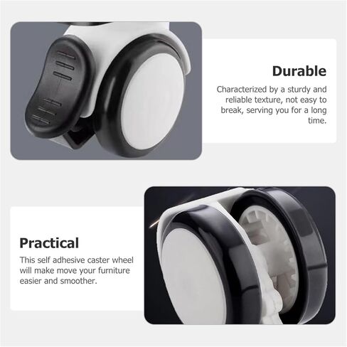 4 PCS Dovivel العجلات عجلات الأثاث عجلات صفيحة الكسر الممسحة يمكن أن تتجول في طاولة القهوة عجلات العجلات اللاصقة in Saudi Arabia