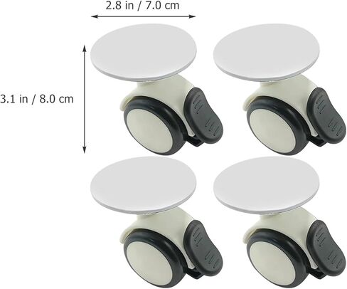 4 PCS Dovivel العجلات عجلات الأثاث عجلات صفيحة الكسر الممسحة يمكن أن تتجول في طاولة القهوة عجلات العجلات اللاصقة in Saudi Arabia