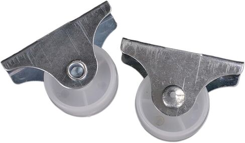 2 Pcs White Plastic Swivel Casters Roller Wheel Furniture Replacement Caster Wheel UniversalFor Platform Trolley Chair in Saudi Arabia