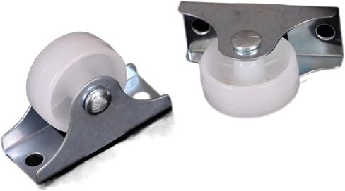 2 Pcs White Plastic Swivel Casters Roller Wheel Furniture Replacement Caster Wheel UniversalFor Platform Trolley Chair in Saudi Arabia