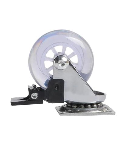 4 Pcs/Lot 2 Inch Casters Transparent Crystal Wheel with Brake Furniture Universal Multi Specification Cabinet Pull(2 Inch-Flat-Brake) in Saudi Arabia
