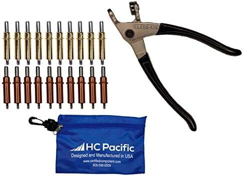 10 each C1/8 & C3/16 Cleco Fasteners (Made in USA) & Pouch W/ Cleco Pliers in Saudi Arabia