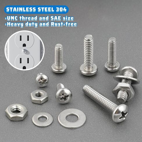 351Pcs Nuts and Bolts Assortment Kits，SAE 8 Szie #10-24#8-32#6-32#4-40 Assorted Nuts Washers and Phillips Pan Head Bolt 304 Stainless Steel Machine Screw Nut，Bolt and Washers Set in Saudi Arabia