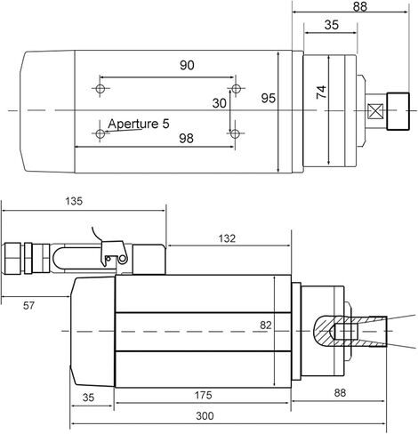 2.2kw air Cooled Spindle Motor 380V 220V 18000rpm ER20 300Hz 2.2kw P4 with Ball Bearing(2.2kw ER20 380V) in Saudi Arabia